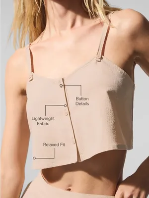 Alo Yoga Dreamscape Macadamia Tank Top Sz M thumbnail 2