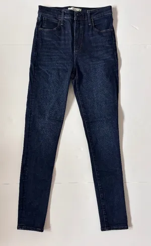Abercrombie & Fitch Super Skinny High Rise Jeans 26/2 Dark Wash Petite 27” thumbnail 1
