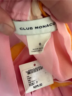 NWT Club Monaco Amirra Candy Striped silk midi coquette Barbie cottage dress 0 thumbnail 6