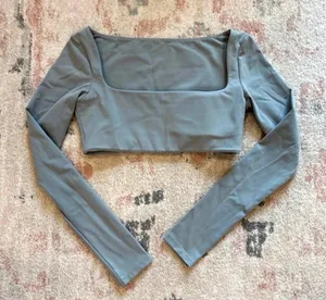 ACTA crop bra Grey Long sleeve top thumbnail 1
