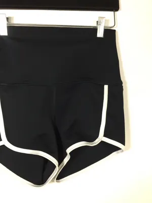 Free People Sporty Black High-Rise Athletic Shorts with White Trim thumbnail 9