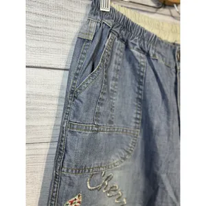 Vintage Y2K cropped jeans women Baggy Size S-M thumbnail 5