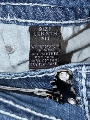 Premier emblished low rise distressed dark wash bootcut denim jeans 3/4 grunge thumbnail 8