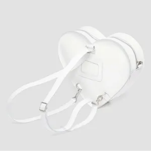 NWT Dr. Martens White Leather Heart Shaped Bag featuring the iconic heart thumbnail 10