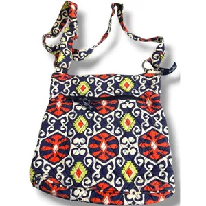 Vera Bradley Original Zip Hipster Crossbody‎ Bag Sun Valley Quilted Navy Orange thumbnail 3