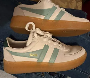 Women’s Gola Classics Viper Leather Sneaker white/evergreen thumbnail 3