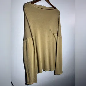 We The Free Oversized Tan/Khaki Tunic Textured Sweater Size Large‎ thumbnail 4