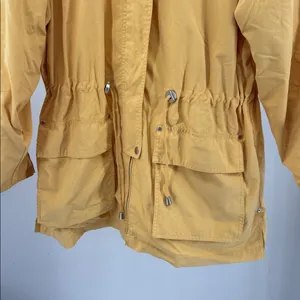 Norm Thompson Yellow Lightweight Jacket vintage lined cinched waist spring M thumbnail 7