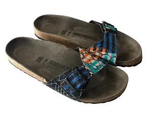 Birkenstock Madrid Slide Sandals Colorful Sonar Geometric Pattern 40 Womens 9 thumbnail 1