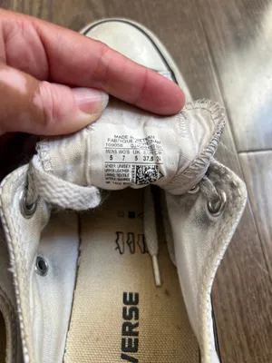 Converse Casual Low-Top Sneakers in Off-White leather size M5/W7 thumbnail 7