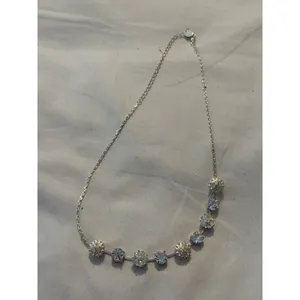 Icing Rhinestone Silver Tone Chain Necklace Elegant Fashion Jewelry‎ thumbnail 6