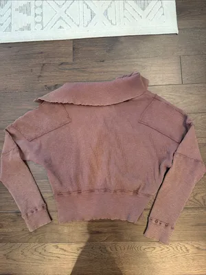 We The Free Free People Not So Ordinary Polo Top Size Small in Mauve - C59-002 thumbnail 4