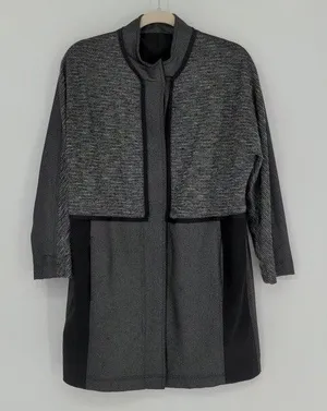 Lululemon Cocoon Car Coat Shine Dot Black Diamond Jacquard Space Dye‎ Size Small thumbnail 1