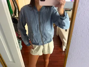 Lucky Brand Bomber Denim Jacket thumbnail 4