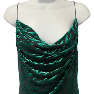 Runaway Lionell Emerald Green Zebra Stripe Backless Maxi Dress Sz 8 / L NEW Tags thumbnail 13