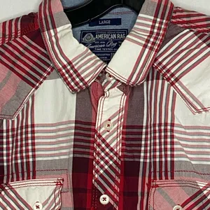 American Rag Cotton Plaid Shirt thumbnail 3