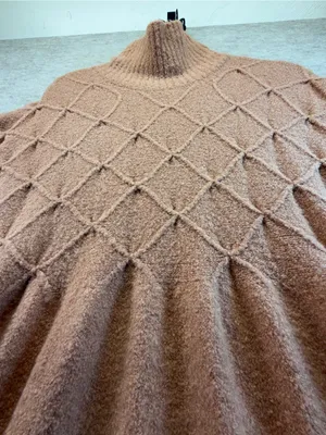 Free People Jaci Wool Blend Sweater Dress Women’s XL Beige Mock Neck thumbnail 5
