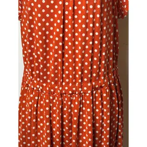 Stine Goya Caitlin Dress Women XS Orange Polka Dot Pleated Midi Boho Retro thumbnail 7