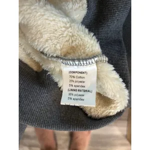 SLEEP SHEEP Plaine Hoodie Gray Sherpa Lined Full Zip Jacket M Streetwear Casual thumbnail 9
