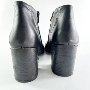 Jeffrey Campbell Black Leather Square Toe Ankle Boots Booties Women 8.5 thumbnail 7