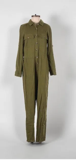 MODCLOTH Army Green Jumpsuit Size Small Womens thumbnail 1