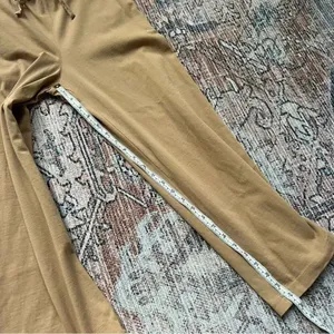 VINCE Cropped Wide Leg Pant in Dune Size XS Tan Tie Waist Drawstring Casual Pant thumbnail 8