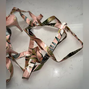 Guess Tropical Print Strappy Heels thumbnail 3