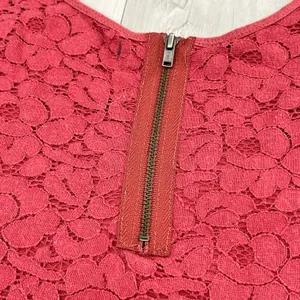 American Eagle Pink Floral Lace Tank Top L Boho Romantic Back Zip Festival Y2K thumbnail 4