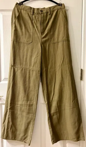 a.n.a Olive Wide-Leg Highest Rise Pants size 12 NWT thumbnail 1