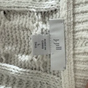 3177 | J. Jill Chenille Cable Knit Sweater Cream Ivory Womens Lg Tall Fisherman thumbnail 5