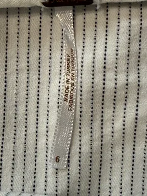 FREE PEOPLE Modern Femme Pinstripe Mini Skirt Size 6 thumbnail 7