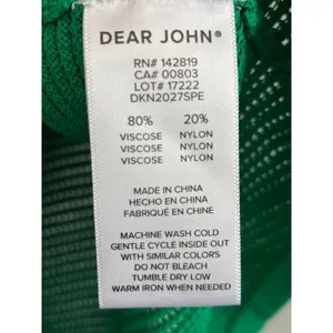 Dear‎ John Willa Top Sz S Green Knit V Neck Sleeveless Tank Summer Casual thumbnail 3