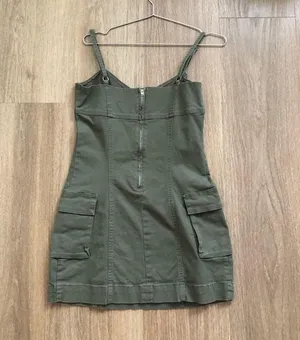 Cotton On Green 100% Cotton Cargo pocket Dress thumbnail 2