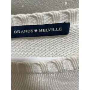 BRANDY MELVILLE Sweater OS Brianna Cable Oversized Cream thumbnail 2
