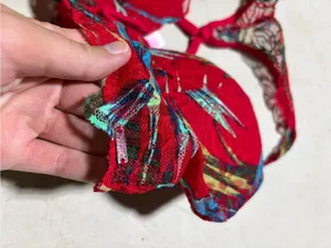 Victoria’s Secret pink Red Floral Lace date push up bra small thumbnail 4