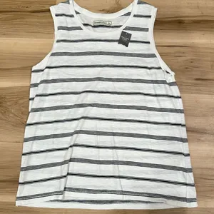 NEW Abercrombie and Fitch Striped Tank Top Women’s Large thumbnail 1
