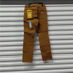 Carhartt Womens Utility Work Pants Size 2 Brown Twill Rugged Flex Double Front thumbnail 2