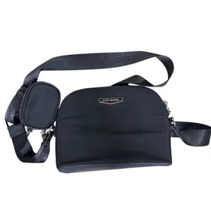 Steve Madden Crossbody Bag Small Dome Black Nylon with Coin Purse Strap thumbnail 3