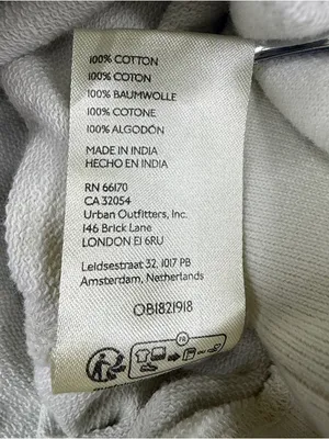 Pilcro Anthropologie Def Leppard Hysteria 1987 Varsity Sweatshirt XXS Cream thumbnail 7