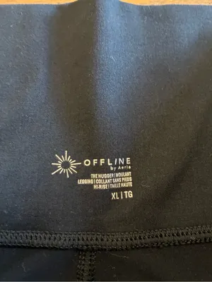 Aerie Offline Leggings The Hugger Women’s XL Black Pockets Hi-Rise Athletic Pant thumbnail 2