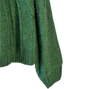 Urban Outfitters Green Martha Slouchy Knit‎ Pullover Crew Neck Sweater Small thumbnail 8