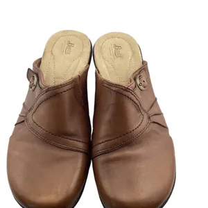 Bass Women’s Capri Buckle Brown‎ Leather Clogs Size 10 Slip On thumbnail 5