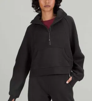56. Lululemon Scuba Oversized Funnel Neck Shirt Black thumbnail 1