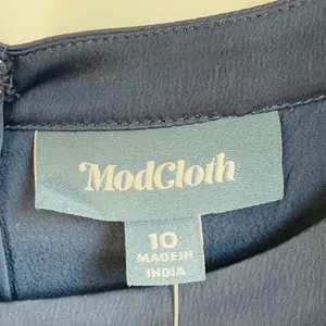 Modcloth NEW Halter Dress Sz 10 Navy Blue‎ Keyhole Halter Neck Formal thumbnail 4