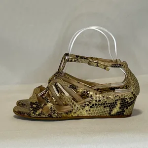 Women’s Jimmy Choo Snakeskin Wedge Sandals size 37 thumbnail 5