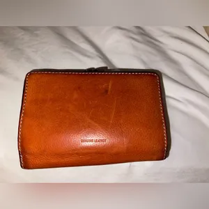 Vintage Brown Leather Wallet Genuine Leather AS IS thumbnail 2