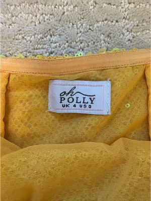 Oh Polly Sequin Mini Dress Yellow thumbnail 3