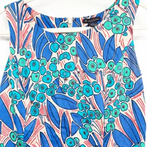 Brooks‎ Brothers Womens Cotton Floral Leaf Print Preppy Coastal Sheath Dress 6 thumbnail 2