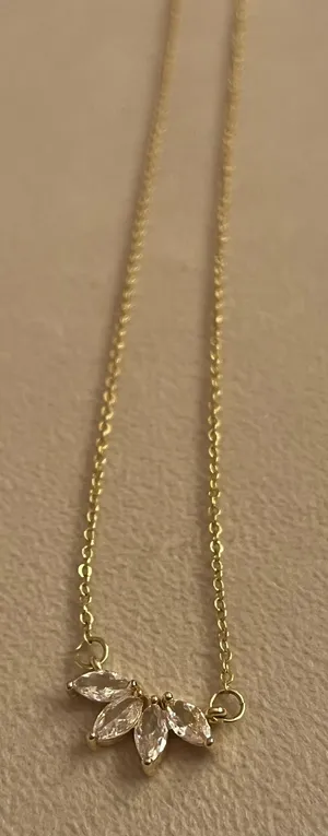Etsy Necklace with faux diamonds thumbnail 1
