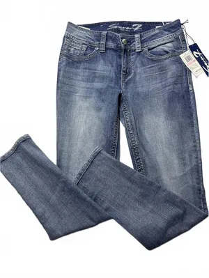 Seven7 Women's Skinny Jeans Size 10 with Rhinestone Embellished Pockets thumbnail 2